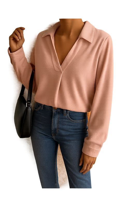 Elegant lyserød skjorte – feminin og stilren