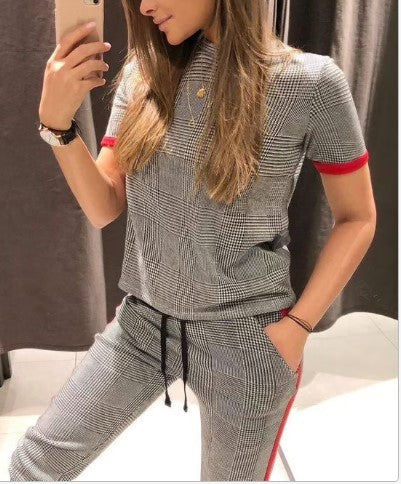 Ternet Polo T-shirt med Rød Kant